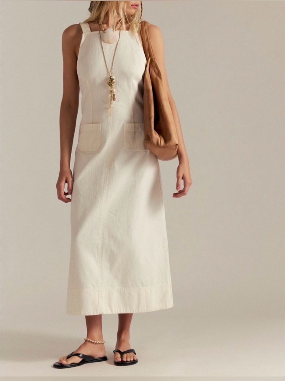 Free People Dex Denim Midi Dress - Picture 3 of 8